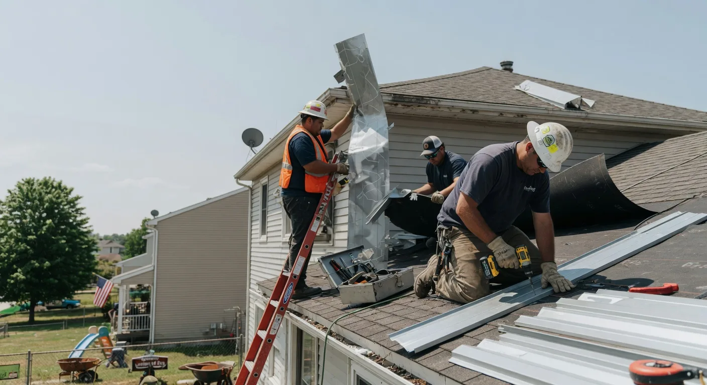 Storm Damage Metal Roof Repair in Chemung, NY